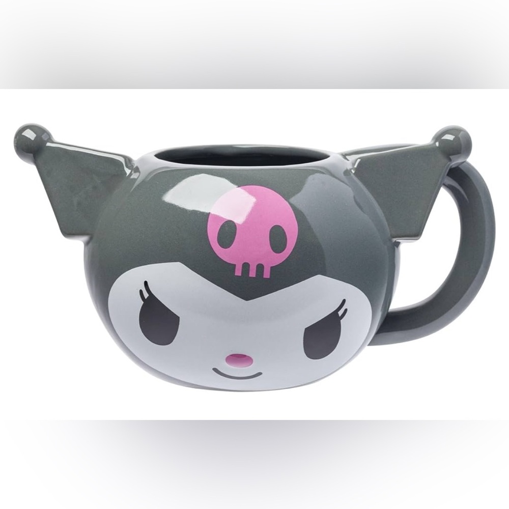 Kuromi Shaped Face Sculptured 20oz Ceramic Mug Hello Kitty & Friends